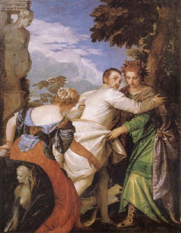 Paolo  Veronese Allegory of Vice and Virtue Spain oil painting art